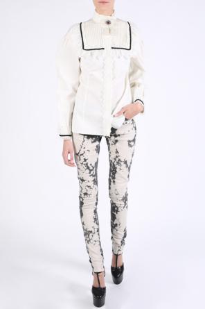 Lace-trimmed shirt with brooch, zdjęcie 2 Lace-trimmed shirt with brooch od Gucci